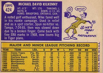 Mike Kilkenny  baseball card collectible - Main Image 2