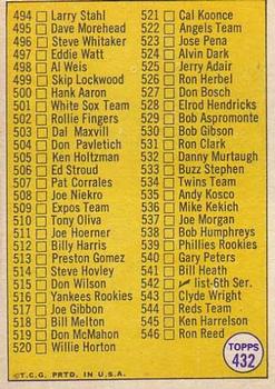 5th Series Checklist 460-546  baseball card collectible - Main Image 2