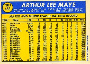 Lee Maye  baseball card collectible - Main Image 2