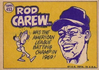 Rod Carew  baseball card collectible - Main Image 2