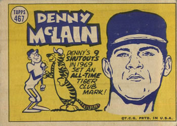Denny McLain  baseball card collectible - Main Image 2