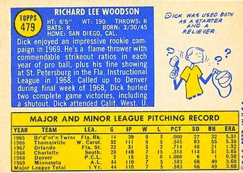 Dick Woodson  baseball card collectible - Main Image 2