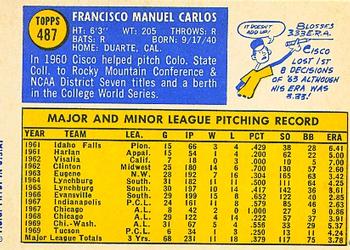 Cisco Carlos  baseball card collectible - Main Image 2