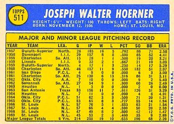 Joe Hoerner  baseball card collectible - Main Image 2