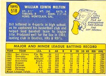 Bill Melton  baseball card collectible - Main Image 2