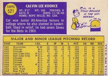 Cal Koonce  baseball card collectible - Main Image 2