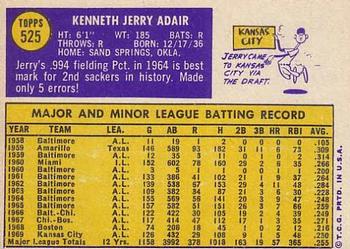Jerry Adair  baseball card collectible - Main Image 2