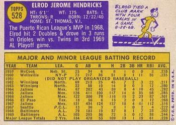 Elrod Hendricks  baseball card collectible - Main Image 2