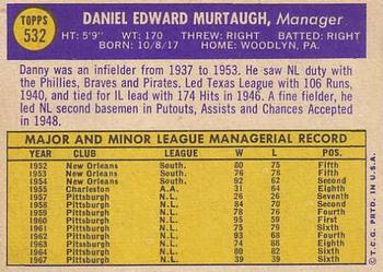 Danny Murtaugh  baseball card collectible - Main Image 2