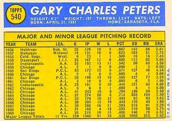 Gary Peters  baseball card collectible - Main Image 2