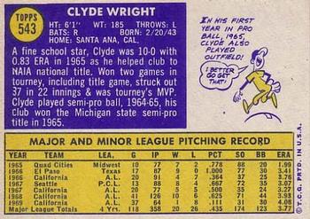 Clyde Wright  baseball card collectible - Main Image 2