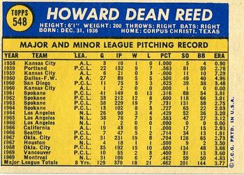 Howie Reed  baseball card collectible - Main Image 2