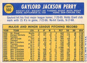 Gaylord Perry  baseball card collectible - Main Image 2