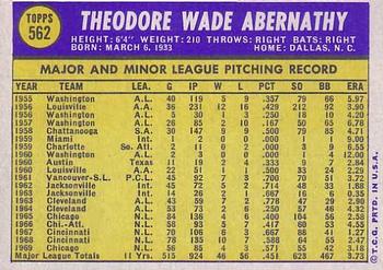 Ted Abernathy  baseball card collectible - Main Image 2