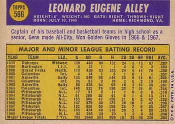 Gene Alley  baseball card collectible - Main Image 2