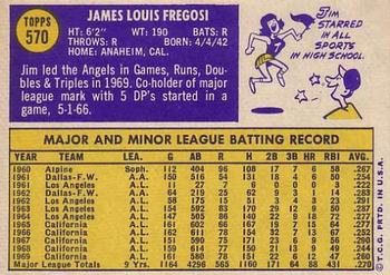 Jim Fregosi  baseball card collectible - Main Image 2