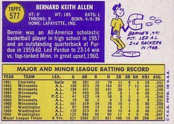 Bernie Allen  baseball card collectible - Main Image 2
