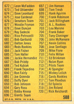 7th Series Checklist 634-720  baseball card collectible - Main Image 2