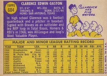 Clarence Gaston  baseball card collectible - Main Image 2