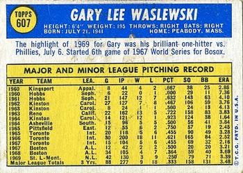 Gary Waslewski  baseball card collectible - Main Image 2