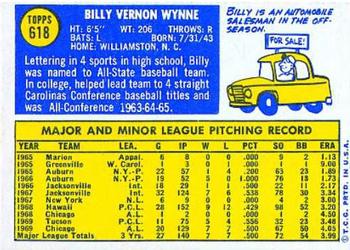 Billy Wynne  baseball card collectible - Main Image 2
