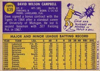 Dave Campbell  baseball card collectible - Main Image 2