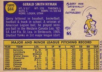 Gerry Nyman  baseball card collectible - Main Image 2
