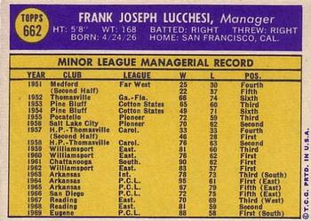 Frank Lucchesi  baseball card collectible - Main Image 2