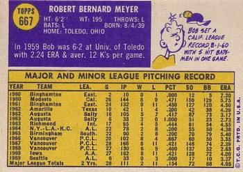Bob Meyer  baseball card collectible - Main Image 2