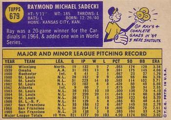 Ray Sadecki  baseball card collectible - Main Image 2