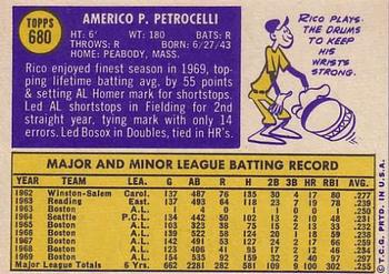 Rico Petrocelli  baseball card collectible - Main Image 2
