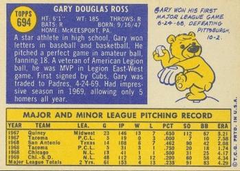 Gary Ross  baseball card collectible - Main Image 2