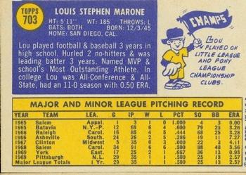 Lou Marone  baseball card collectible - Main Image 2