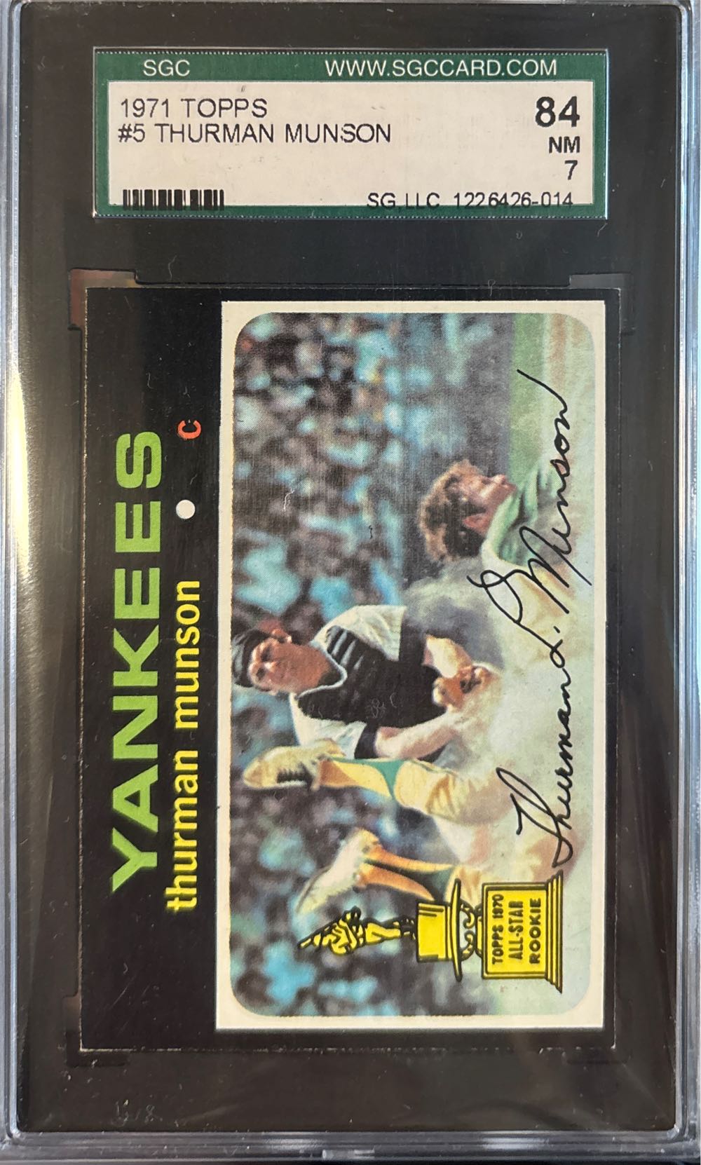 Thurman Munson  baseball card collectible - Main Image 3