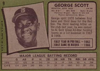 George Scott  baseball card collectible - Main Image 2