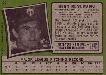 Bert Blyleven  baseball card collectible - Main Image 2