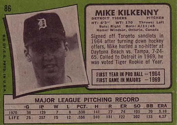 Mike Kilkenny  baseball card collectible - Main Image 2