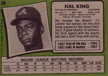 Hal King  baseball card collectible - Main Image 2