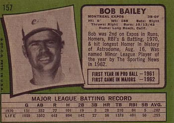 Bob Bailey  baseball card collectible - Main Image 2