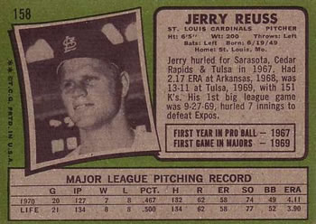 Jerry Reuss  baseball card collectible - Main Image 2