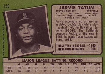 Jarvis Tatum  baseball card collectible - Main Image 2