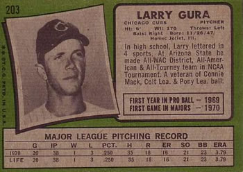 Larry Gura  baseball card collectible - Main Image 2