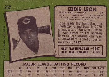 Eddie Leon  baseball card collectible - Main Image 2