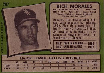 Rich Morales  baseball card collectible - Main Image 2