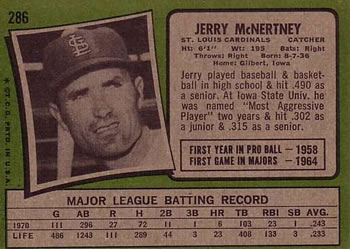 Jerry McNertney  baseball card collectible - Main Image 2