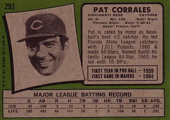 Pat Corrales  baseball card collectible - Main Image 2