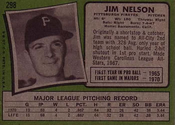 Jim Nelson  baseball card collectible - Main Image 2