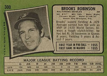 Brooks Robinson  baseball card collectible - Main Image 2