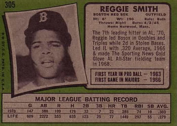 Reggie Smith  baseball card collectible - Main Image 2