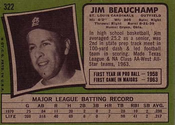 Jim Beauchamp  baseball card collectible - Main Image 2